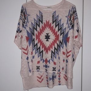 Ginger G Colorful Aztec Print Sublimated Top